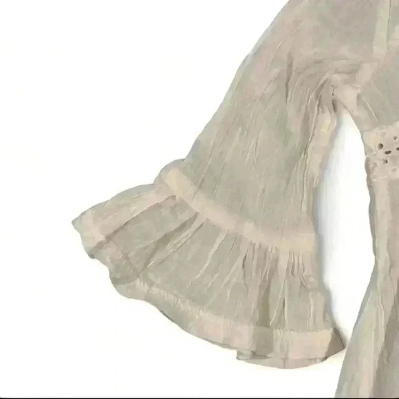 The Children's Place Baby Girl White Blouse Flare Sleeves 18-24 Months - Picture 2 of 5